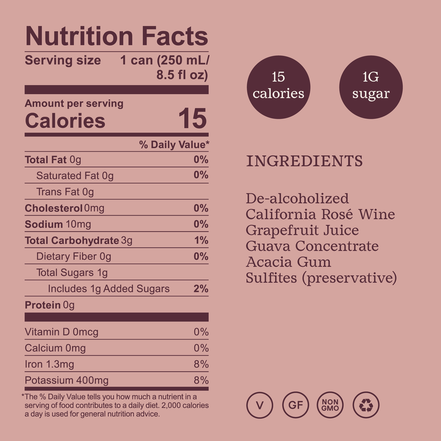 Non-Alcoholic Sparkling Rosé Single Can