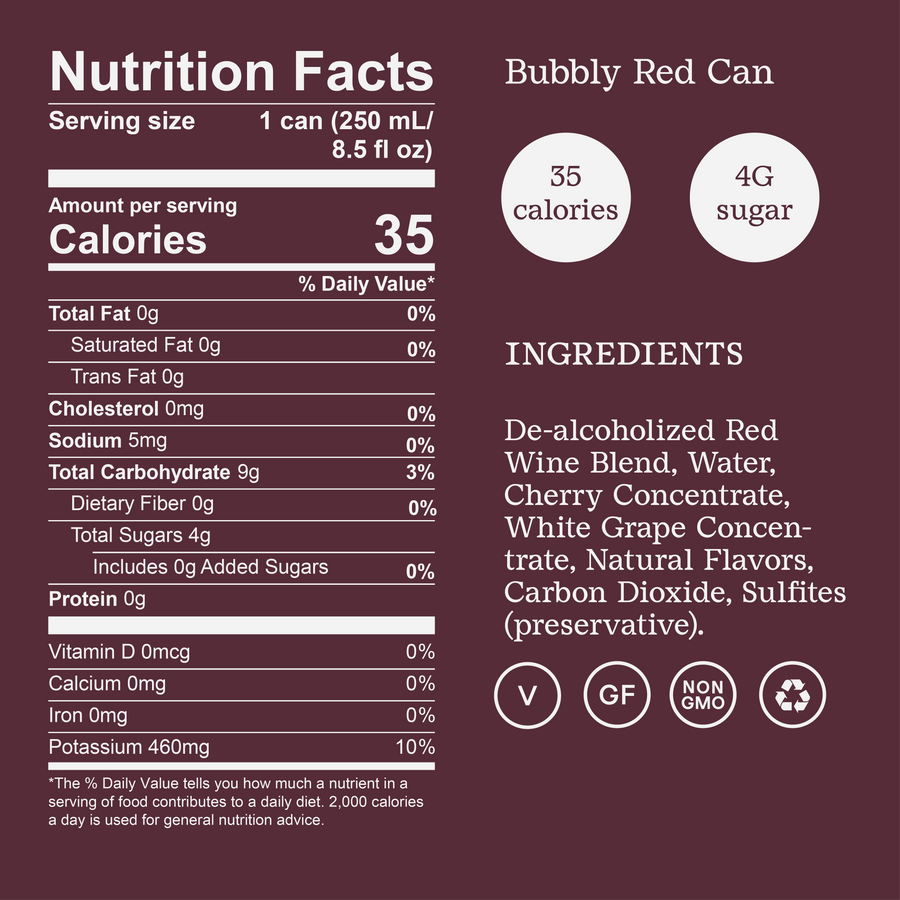 Non-Alcoholic Bubbly Red Can 4-Pack - Sample